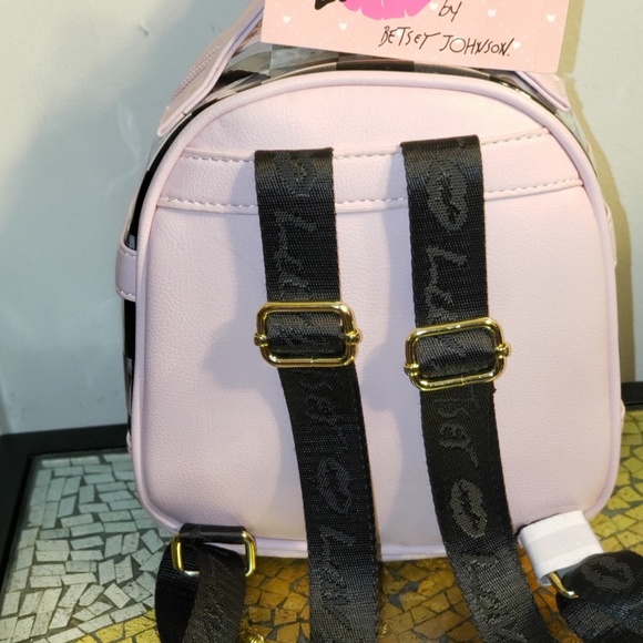Betsey Johnson clear mini hearts backpack - Picture 3 of 4
